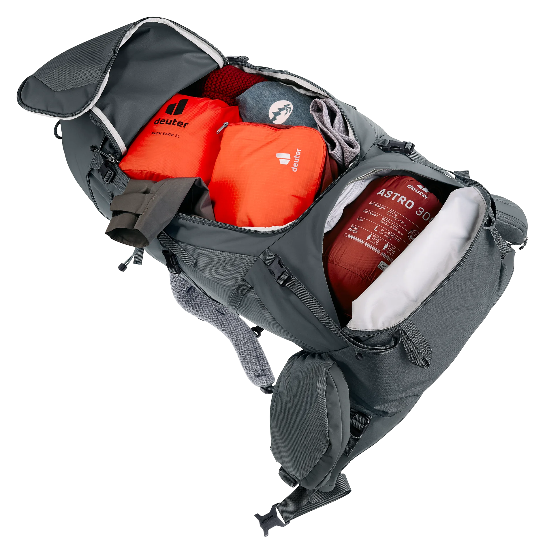 Mochila Aircontact Core 45 + 10 SL graphite DEUTER - Imagen 6