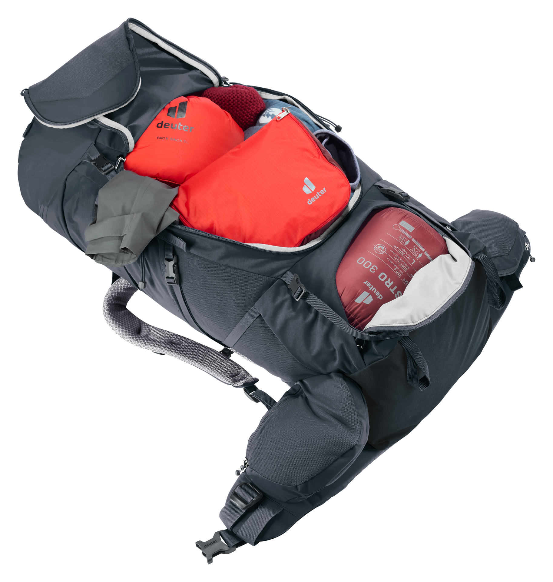 Mochila Aircontact Core 50 + 10 black DEUTER - Imagen 4