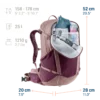 Mochila Futura 25 SL cassis-ashrose DEUTER - Imagen 11