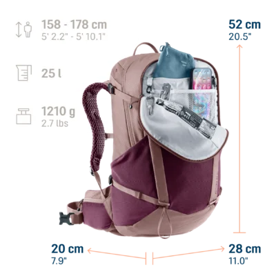 Mochila Futura 25 SL cassis-ashrose DEUTER - Imagen 11