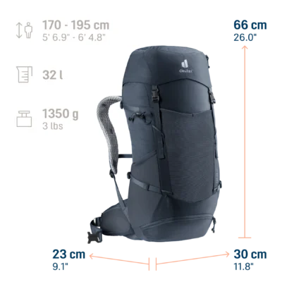 Mochila Futura 32 black DEUTER - Imagen 11
