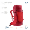 Mochila Futura 32 cherry-masala DEUTER - Imagen 10