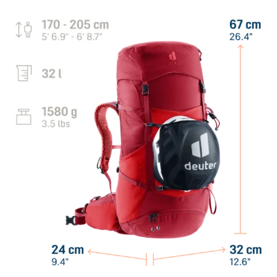 Mochila Futura Pro 32 cherry-masala DEUTER - Imagen 11